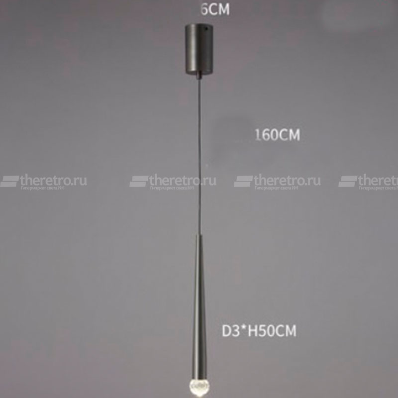 Серия подвесных светодиодных светильников с плафоном удлиненной конической формы и декором в виде хрустального камня MAGRIT LUX фото 8 Серия подвесных светодиодных светильников с плафоном удлиненной конической формы и декором в виде хрустального камня MAGRIT LUX фото 8