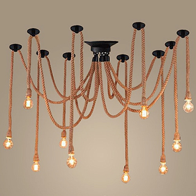 RH Loft Vintage Industrial Retro Spider Chandelier 5 плафонов  фото 7