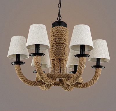 Industrial Rope Chandelier фото 3