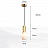 Серия подвесных светильников с плафонами различных геометрических форм из натурального белого мрамора B2 золотой фото 14