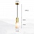 Серия подвесных светильников с плафонами различных геометрических форм из натурального белого мрамора B2 золотой фото 15
