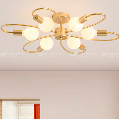 Потолочная люстра Open Bulb Ceiling Light C фото 14