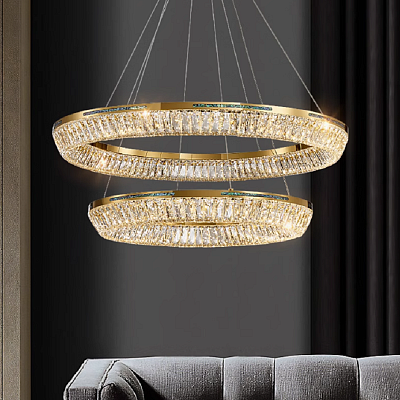 Кольцевые люстры и светильники GERTRUDA LUX Два кольца. 40 + 60 см  фото 8
