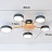 Светодиодная потолочная люстра с элементами из дерева TIDEN 6 плафонов  Белый фото 10
