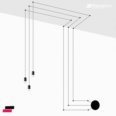 VIBIA WIREFLOW FREE-FORM 3 плафона  фото 3