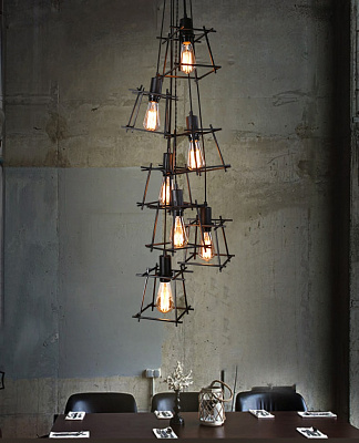 Подвесной Loft Seven light 14 плафонов  фото 7