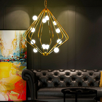Lindsey Adelman Cherry Bomb Cage Chandelier CB.29.01 фото 8