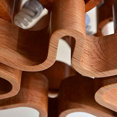 Loft Wooden Chandlier фото 5