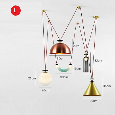 Roll & Hill Shape Up 5-Piece Chandelier V9 A фото 14