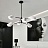 Лаконичная потолочная люстра в скандинавском стиле LANT 8 плафонов Черный Черный фото 5