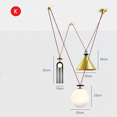 Roll & Hill Shape Up 5-Piece Chandelier V9 A фото 13