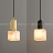Серия подвесных светильников с плафонами различных геометрических форм из натурального белого мрамора B2 золотой фото 19