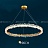 Светодиодная люстра с декором из граненых стеклянных бусин на кольцевом каркасе THERA 60 см   Золотой фото 8