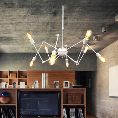 Loft Spider 6 плафонов Розовое золото фото 5