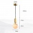 Серия подвесных светильников с плафонами различных геометрических форм из натурального белого мрамора B2 золотой фото 4