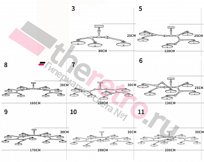 Lindsey Adelman Branching 3 плафона Черный фото 11