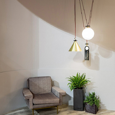 Подвесной светильник Shape up Pendant Hemisphere Black designed by John Hogan E фото 16