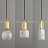 Серия подвесных светильников с плафонами различных геометрических форм из натурального белого мрамора B2 золотой фото 21