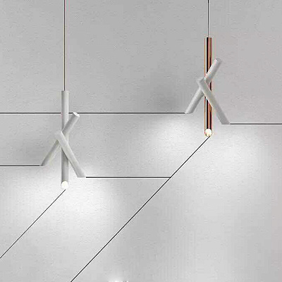 Дизайнерский светильник 3 Tubes Nemo Suspension Lamp Белый с золотом фото 6