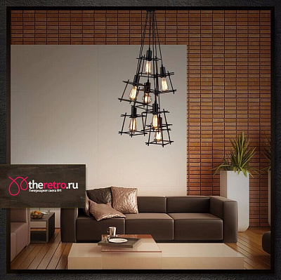 Подвесной Loft Seven light 14 плафонов  фото 3