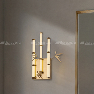 Настенный светильник в японском стиле Бамбук Japanese Style Bamboo Wall Lamp-2 фото 11