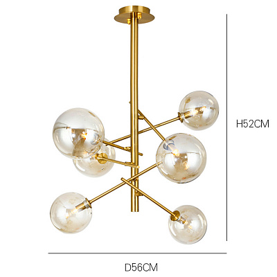 Люстра BOLLE HANGING LAMP GALLOTTI & RADICE Золотой фото 5