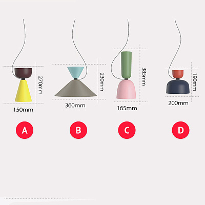 Комбинированные цветные светильники фото 8