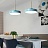 Серия цветных светодиодных светильников в стиле современного минимализма TURNA ONE 30 см  Голубой фото 12