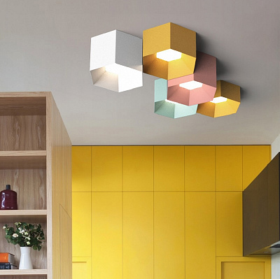 Шестигранный светодиодный потолочный светильник HEXAGON A фото 11