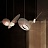 Подвесной светильник в виде композиции из двух пересекающихся эллиптических рассеивателей MARKETA 60 см   фото 5