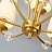 Дизайнерская люстра с текстильными плафонами и стеклянным декором MERANO 12 плафонов  фото 4