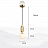 Серия подвесных светильников с плафонами различных геометрических форм из натурального белого мрамора B2 золотой фото 2