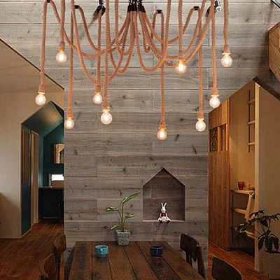 RH Loft Vintage Industrial Retro Spider Chandelier 5 плафонов  фото 5
