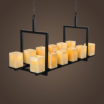 Vintage Chandelier Two Lines Square  фото 1