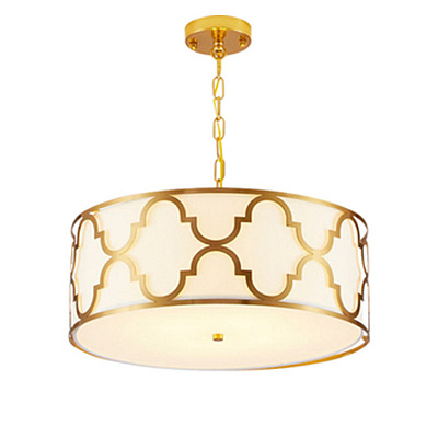 Люстра Quatrefoil Overlay Drum Pendant 40 см  Черный фото 5