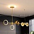 Реечный светильник со светодиодными дисками и вращающимися кольцами и декором в виде птиц JUGGLE золото фото 8