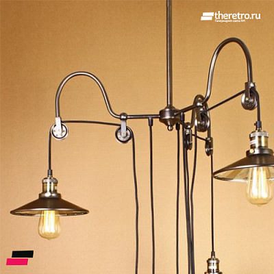 Loft Industry Punk Mirrors Chandelier Кофейный металлик фото 6
