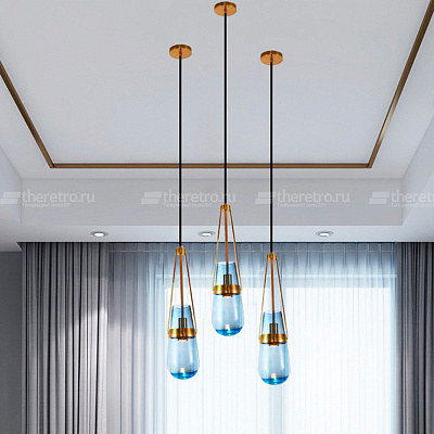 Подвесной светильник Loft Industry Modern Bell Голубой фото 14