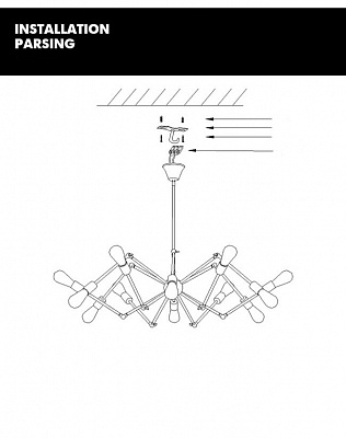 Loft Spider 6 плафонов Розовое золото фото 4