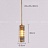 Дизайнерский светильник с цилиндрическим граненым плафоном из янтарного хрусталя REACH фото 4