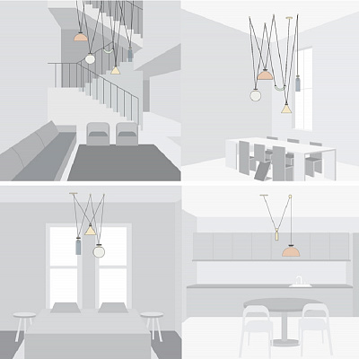 Roll & Hill Shape Up 5-Piece Chandelier V9 A фото 15