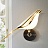 Настенный светодиодный светильник в виде золотой птицы с поворотным механизмом NOMI WALL 2 плафона фото 4