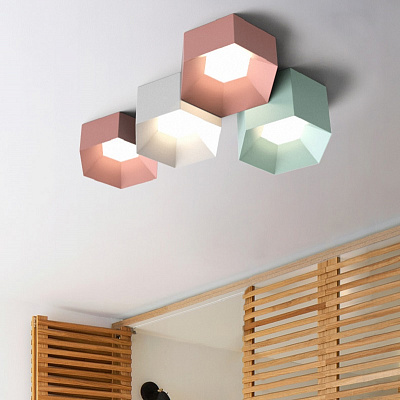 Шестигранный светодиодный потолочный светильник HEXAGON A фото 7