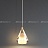 Подвесной светильник с плафоном в виде хрустального камня SOLDIS золотой фото 5