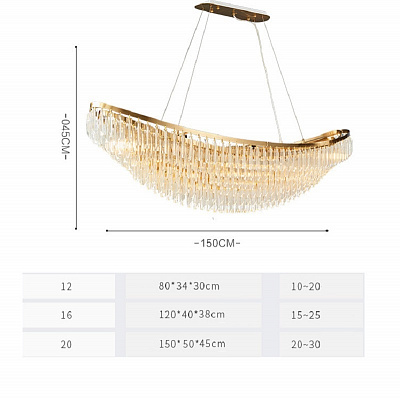 Ritz Crystall Boat Chandelier фото 3