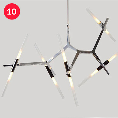 Roll and Hill Agnes Chandelier Lindsey Adelman 6 плафонов Хром фото 3