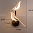 Настенный светодиодный светильник в виде золотой птицы с поворотным механизмом NOMI WALL 1 плафон фото 3