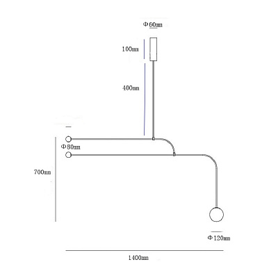 Дизайнерский минималистский подвесной светильник LINES 5 фото 3