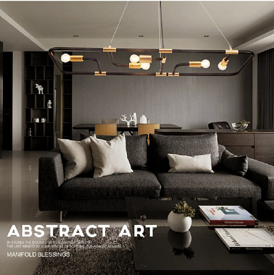 Минималистская дизайнерская люстра FLAT 100 см   фото 8