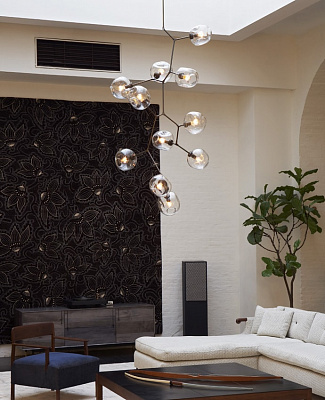 Lindsey Adelman Branching Bubble Chandelier 3 плафона Прозрачный Черный Вертикаль фото 23